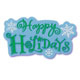 Happy Holiday Script Plaque