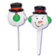 3-D Snowman Head Picks