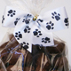 Paws Twist Tie Bow