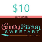 $10 Country Kitchen SweetArt Gift Card