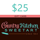 $25 Country Kitchen SweetArt Gift Card