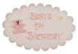 Gumpaste Plaque- Baby's 1st Birthday Girl