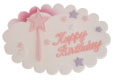 Gumpaste Plaque- Happy Birthday Wand