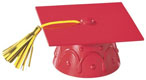Graduation Cap w/Tassel - Red