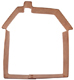 Copper Cookie Cutter-House