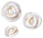 White Royal Icing Roses-Assorted Sizes