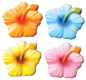 Dec-Ons® Molded Sugar - Hibiscus Assortment