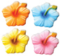 Dec-Ons® Molded Sugar - Hibiscus Assortment