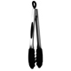 Silicone Tongs 12"- Black