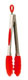 Silicone Tongs 12"- Red