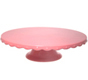 Ceramic Cake Stand- Pink 12 3/4"