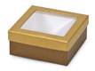 Candy Box - Gold and Chocolate Clear Window