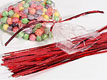 6" Twist Ties-Metallic Red