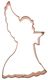 Copper Cookie Cutter - Angel 2