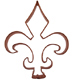 Copper Cookie Cutter-Fleur De Lis