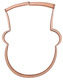 Copper Cookie Cutter - Snowman Face