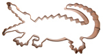 Copper Cookie Cutter - Alligator