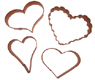 Hearts Copper Cookie Cutter Set