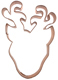Reindeer Head Copper Cookie Cutter