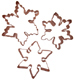 Snowflakes Copper Cookie Cutter Set