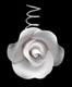 1 1/2" White Tea Rose Gum Paste Flower