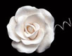 2" White Tea Rose Gum Paste Flower