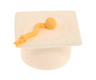 White Grad Fondant Cap