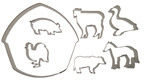 Barn Yard Cookie Cutter Set