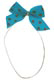 Stretch Loop With Aqua/Brown Dotted Bow