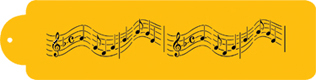 Musical Notes Designer Stencil