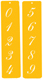 Script Numbers Designer Stencil