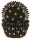 Brown With White Dots Mini Baking Cups