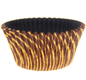 Brown and Gold Stripe Mini Baking Cups