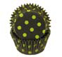 Black With Lime Dots Standard Baking Cups