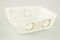 White and Gold 2" Square Candy Cups