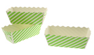 Paper Bakeware - Mini Green Stripe Loaf Pan