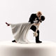 Romantic Dip Couple Cake Topper