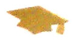 Gold Graduation Cap Confetti