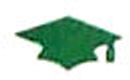 Green Graduation Cap Confetti