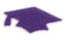 Purple Graduation Cap Confetti