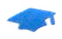 Sky Blue Graduation Cap Confetti