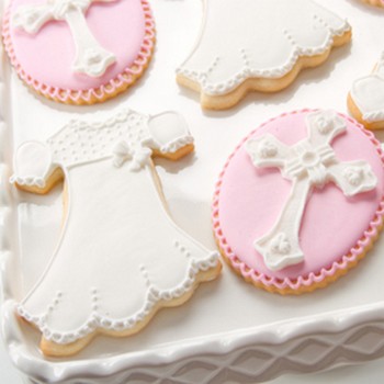 Baby Girl Christening Cookies