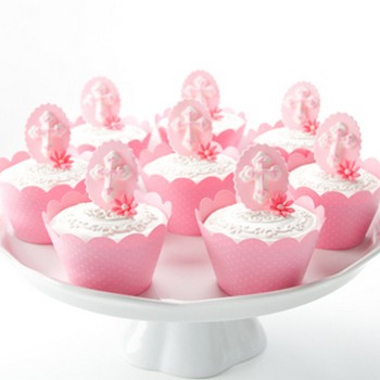 Baby Girl Christening Cupcakes