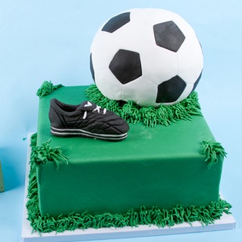Soccer Ball and Cleat Cake