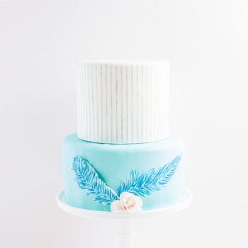 Blue Feather Cake