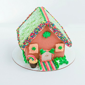 St. Patrick's Day Gingerbread House