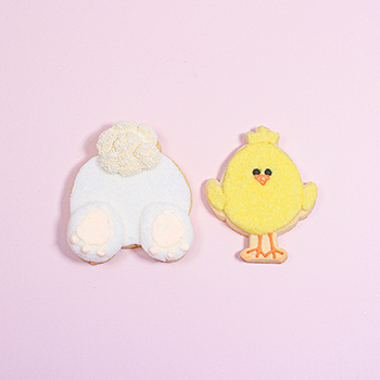 Easy Buttercream Chick and Bunny Bum Cookies