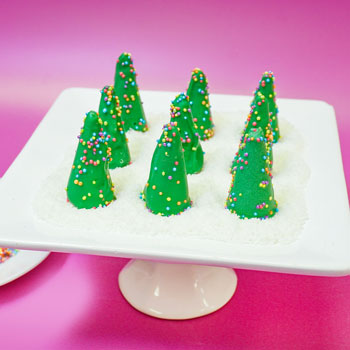 Bite-Size Sugar Cone Christmas Trees
