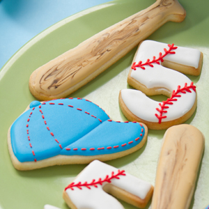 Baseball Bats and Caps Cookies