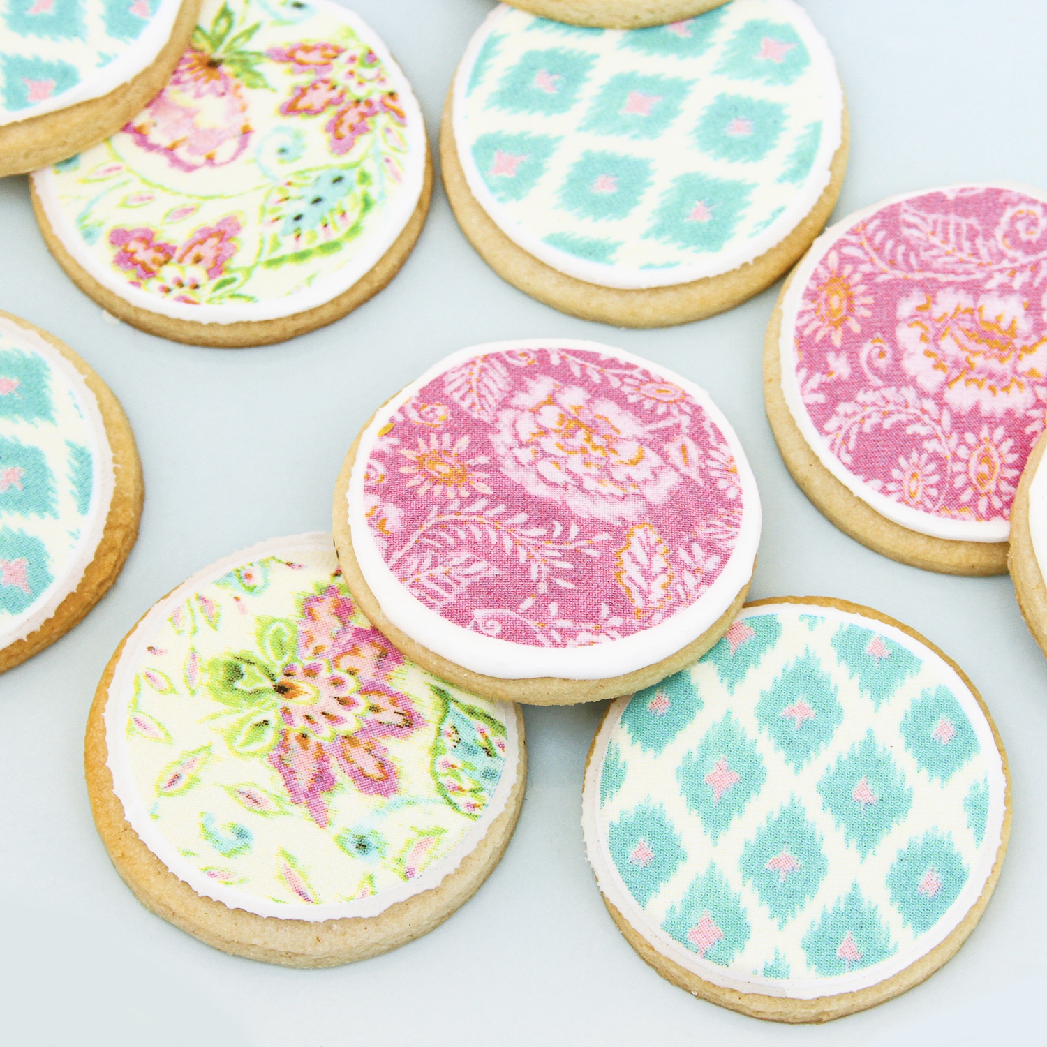 Printed Floral Cookies